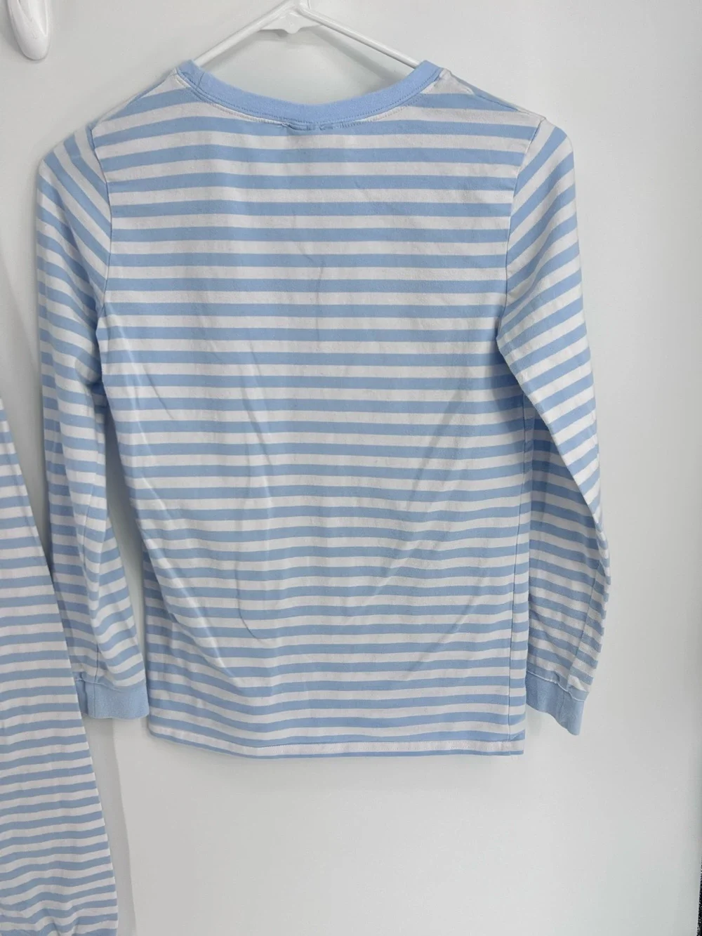 Jellybean by Smock Candy Light Blue Striped Gingerbread Pajama Set - Size 14